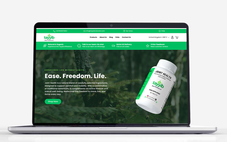 Tayyib Natural Website - Brand Highlighters